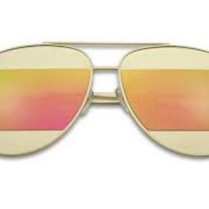 Kiss Accessories - CUT-OUT MIRRORED AVIATOR SUNGLASSES PINK NEW Kiss Accessories - CUT-OUT MIRRORED AVIATOR SUNGLASSES PINK NEW